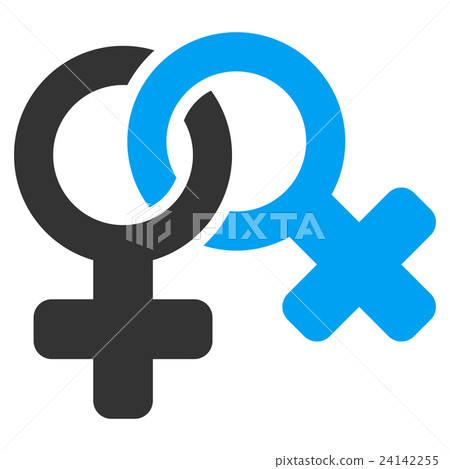 Lesbi Symbol Flat Vector Icon 24142255