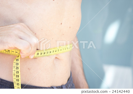 Measuring waist with tape Measuring waist with tape 24142440