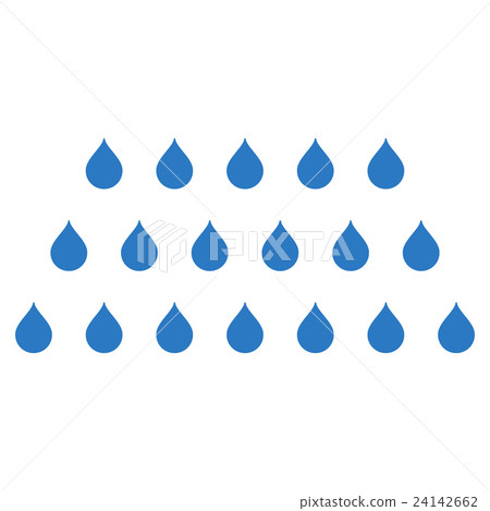 Rain Drops Flat Vector Icon - Stock Illustration [24142662] - PIXTA