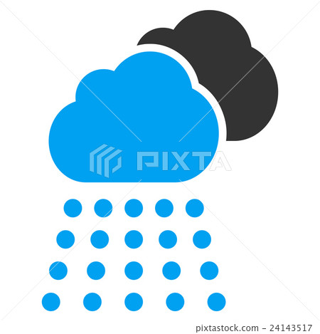 Rain Clouds Flat Vector Icon - Stock Illustration [24143517] - PIXTA