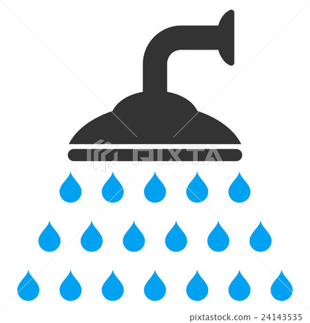 Shower Flat Vector Icon 24143535