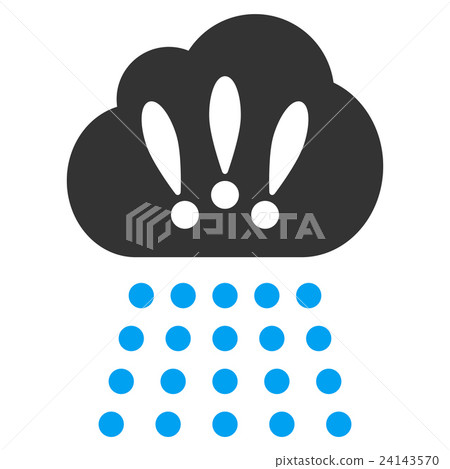 Storm Cloud Flat Vector Icon - Stock Illustration [24143570] - PIXTA