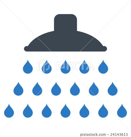 Shower Flat Glyph Icon Shower Flat Glyph Icon 24143613