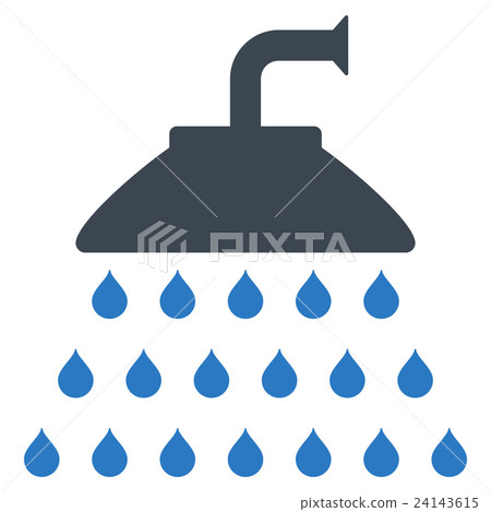 Shower Flat Glyph Icon Shower Flat Glyph Icon 24143615
