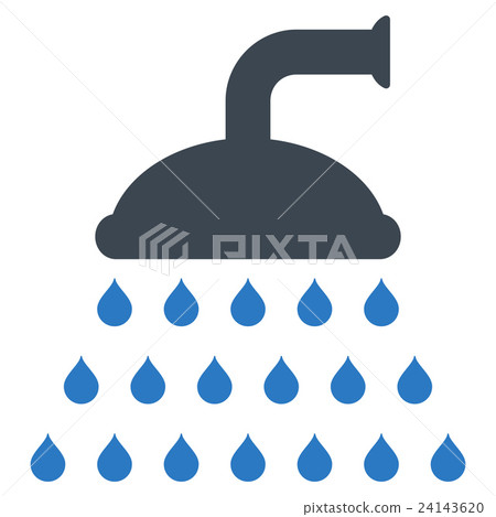 Shower Flat Glyph Icon Shower Flat Glyph Icon 24143620
