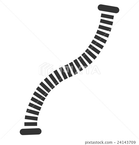 Flexible Pipe Flat Glyph Icon 24143709