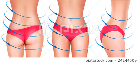 Fit female body in underwear. Vector. 24144509