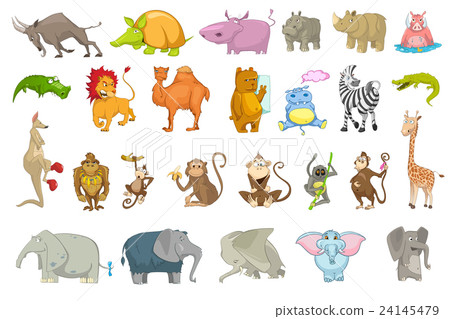 Vector set of animals illustrations. 24145479