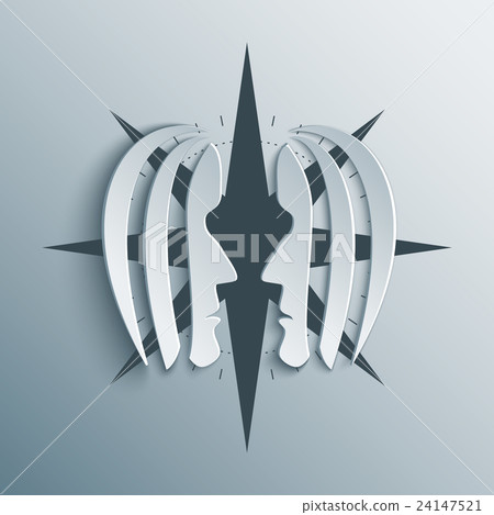 Vector Zodiac sign Gemini 24147521