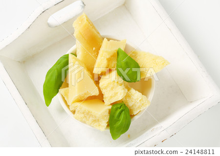 Pieces of Parmesan cheese 24148811