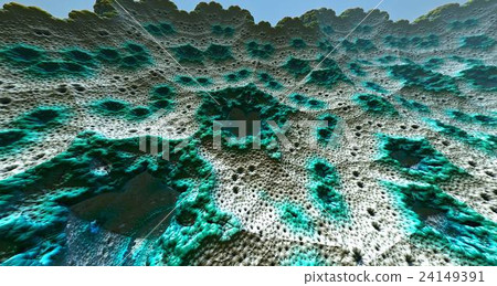 Moon surface or alien planet with craters 3d - Stock Illustration ...