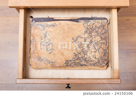 ancient book in open drawer 24150106