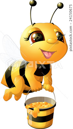 bee on a white background bee on a white background 24150675