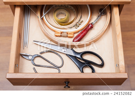 accessories for needlework in open drawer accessories for needlework in open drawer 24152082