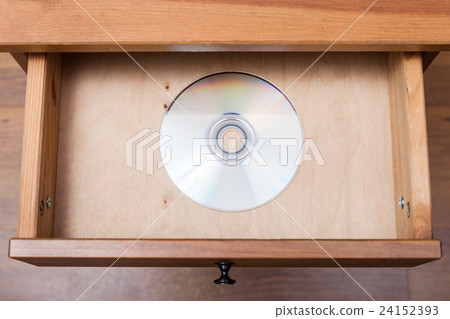 CD disk in open drawer CD disk in open drawer 24152393