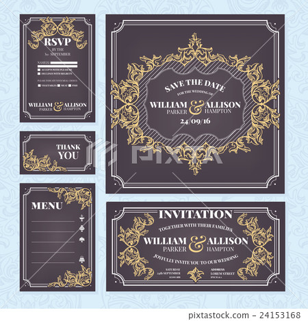 Set of wedding cards 24153168