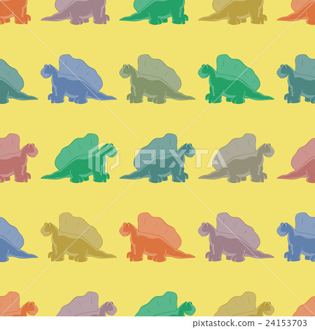 Seamless pattern. Colored dinosaurs Seamless pattern. Colored dinosaurs 24153703