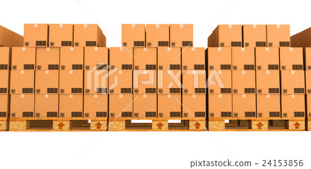 Cardboard boxes on white background. 24153856