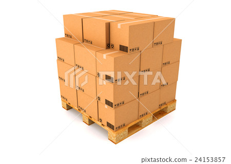 Cardboard boxes on white background. 24153857