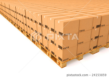 Cardboard boxes on white background. 24153859