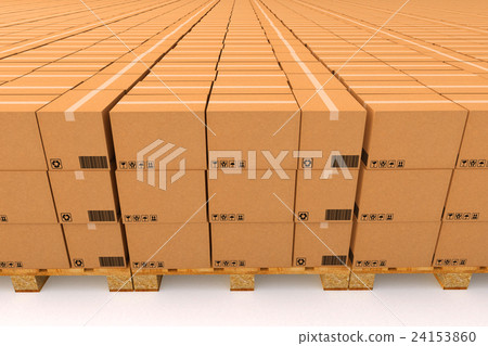 Cardboard boxes on white background. 24153860