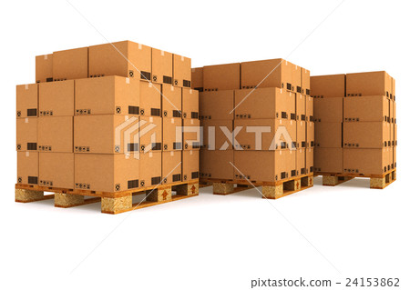 Cardboard boxes on white background. 24153862
