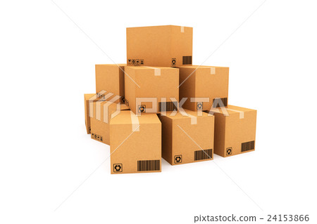 Cardboard boxes on white background. 24153866