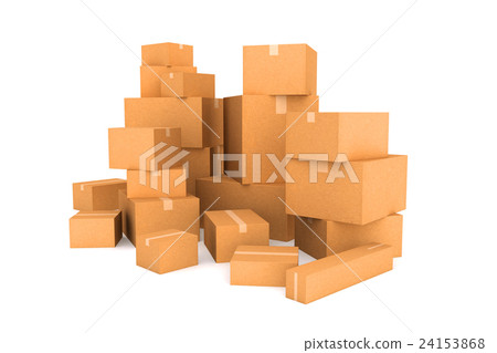 Cardboard boxes on white background. 24153868