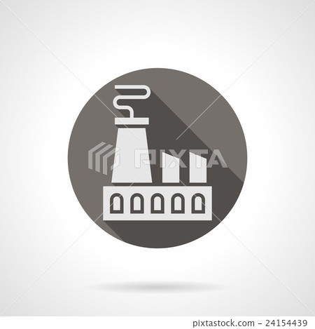 Power plant round flat vector icon - Stock Illustration [24154439] - PIXTA