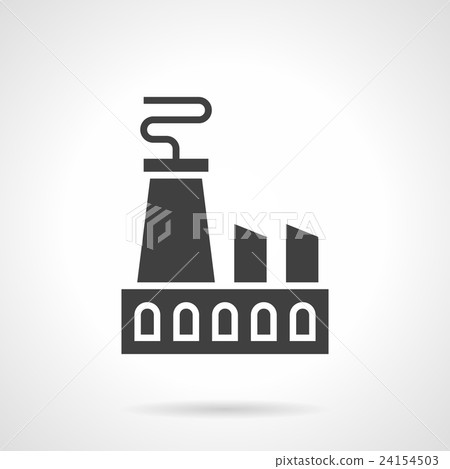 Nuclear power plant glyph style vector icon - Stock Illustration ...
