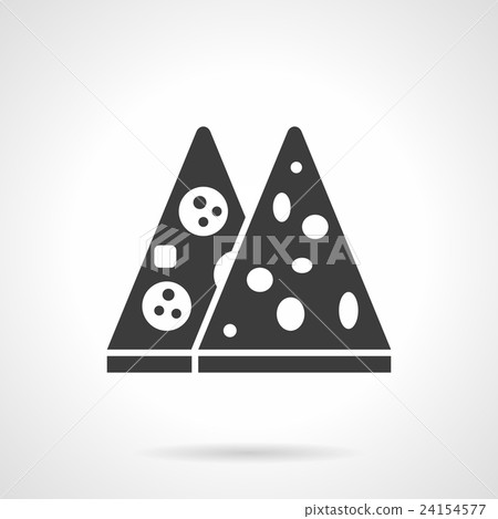 Pizza menu glyph style vector icon 24154577