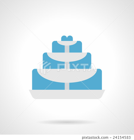 Fountain for table flat color vector icon 24154583