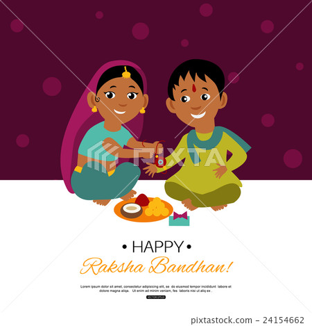 Raksha Bandhan Indian traditional holiday poster Raksha Bandhan Indian traditional holiday poster 24154662