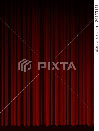 Red curtain in theater. Red curtain in theater. 24155331