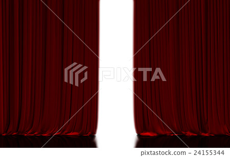 Red curtain in theater. 24155344