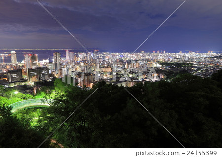 Night view of Kobe port viewed from Rokko 24155399