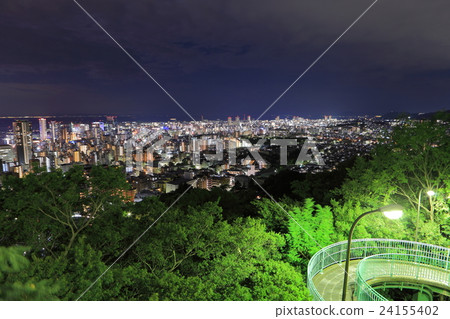 Night view of Kobe port viewed from Rokko 24155402