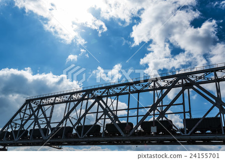 Steel railroad bridge Steel railroad bridge 24155701