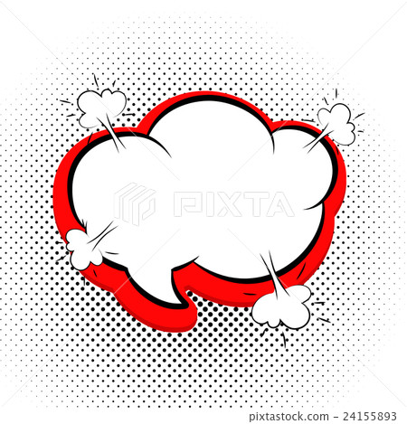 Speech bubble Pop Art Style black red Speech bubble Pop Art Style black red 24155893