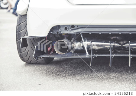 exhaust pipes of a modern sports car exhaust pipes of a modern sports car 24156218