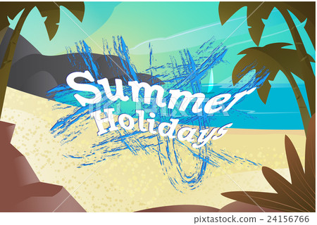 Beautiful seaside view on sunny day with sand and 24156766