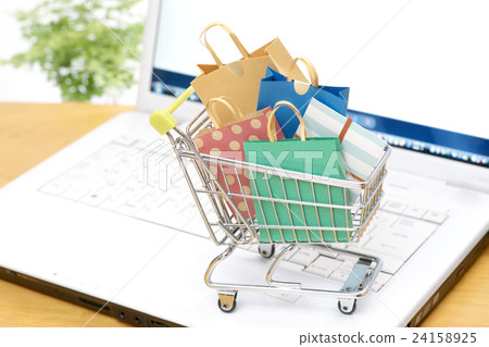 Computer and shopping cart 24158925