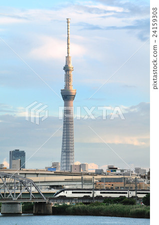 Keisei Skyliner穿越天空樹和Horikiriki橋 24159308