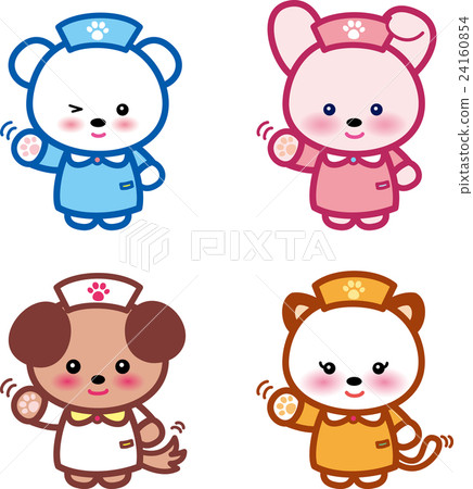 Animal nurse cute animal nurse Mr. bear rabbit Mr. dog Cat's footprint Animal nurse cute animal nurse Mr. bear rabbit Mr. dog Cat's footprint 24160854