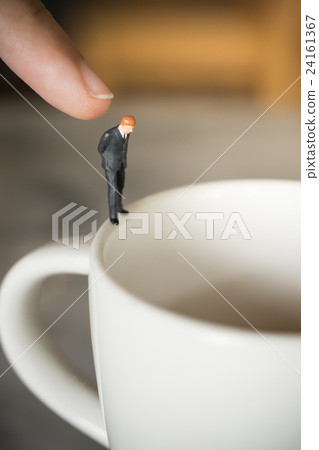 Concept of cafe business risk. 24161367
