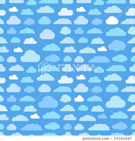 Abstract clouds seamless pattern - Stock Illustration [24161687] - PIXTA