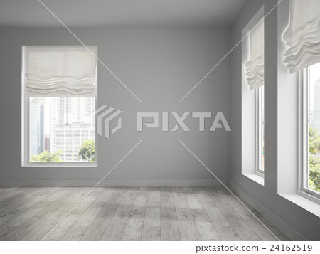 Interior of empty room 3D rendering 24162519