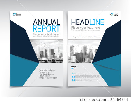 Modern blue business cover page, vector template Modern blue business cover page, vector template 24164754