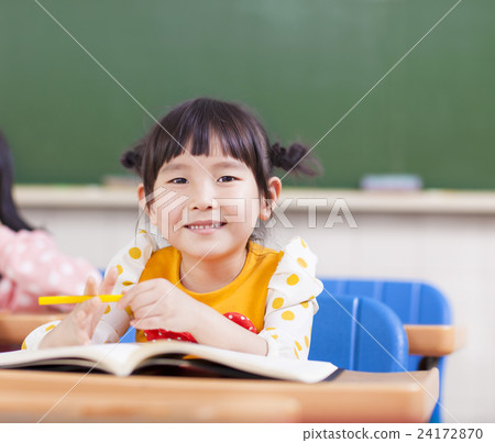 cute children studying in a classroom 24172870