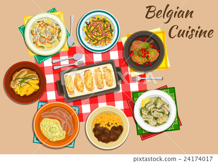 Original dishes of belgian cuisine Original dishes of belgian cuisine 24174017